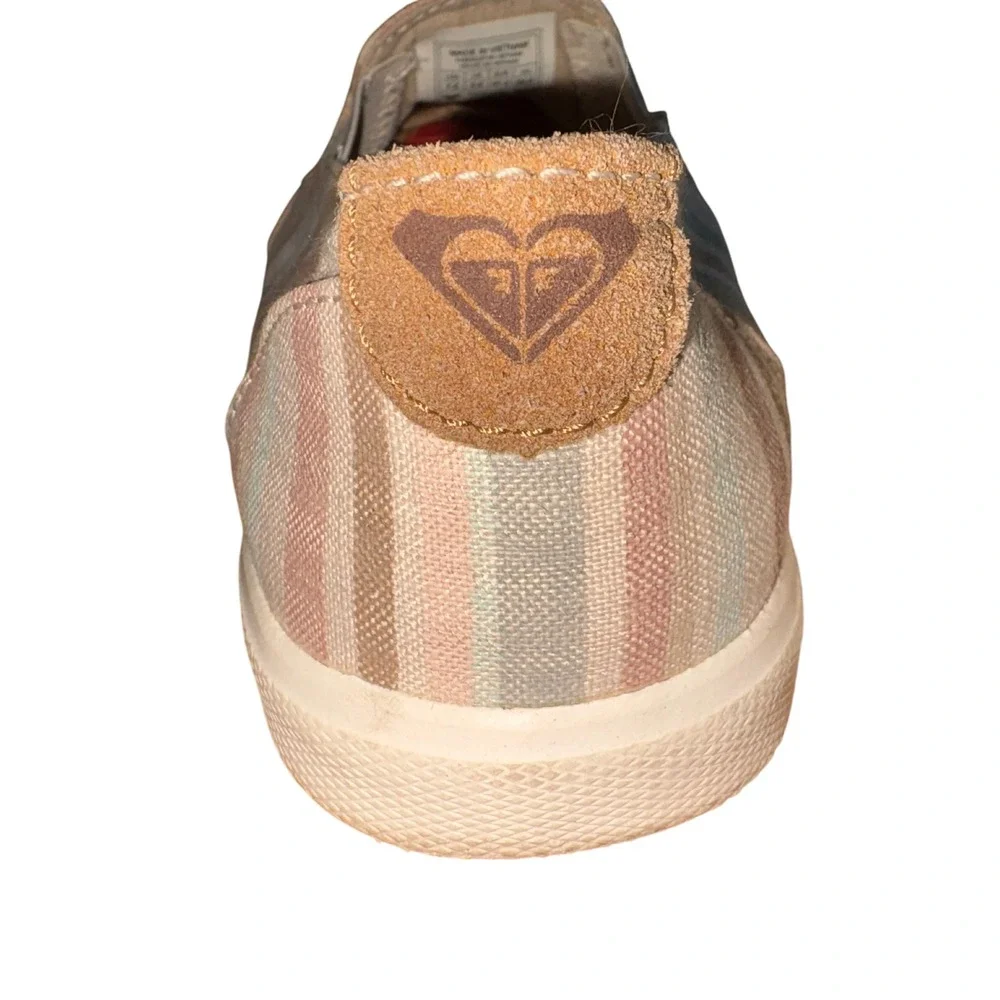 Roxy Rincon Striped Slip‎ On Casual Shoes Women's Size 7.5